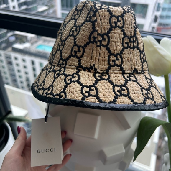 Gucci raffia bucket hat - Picture 2 of 9